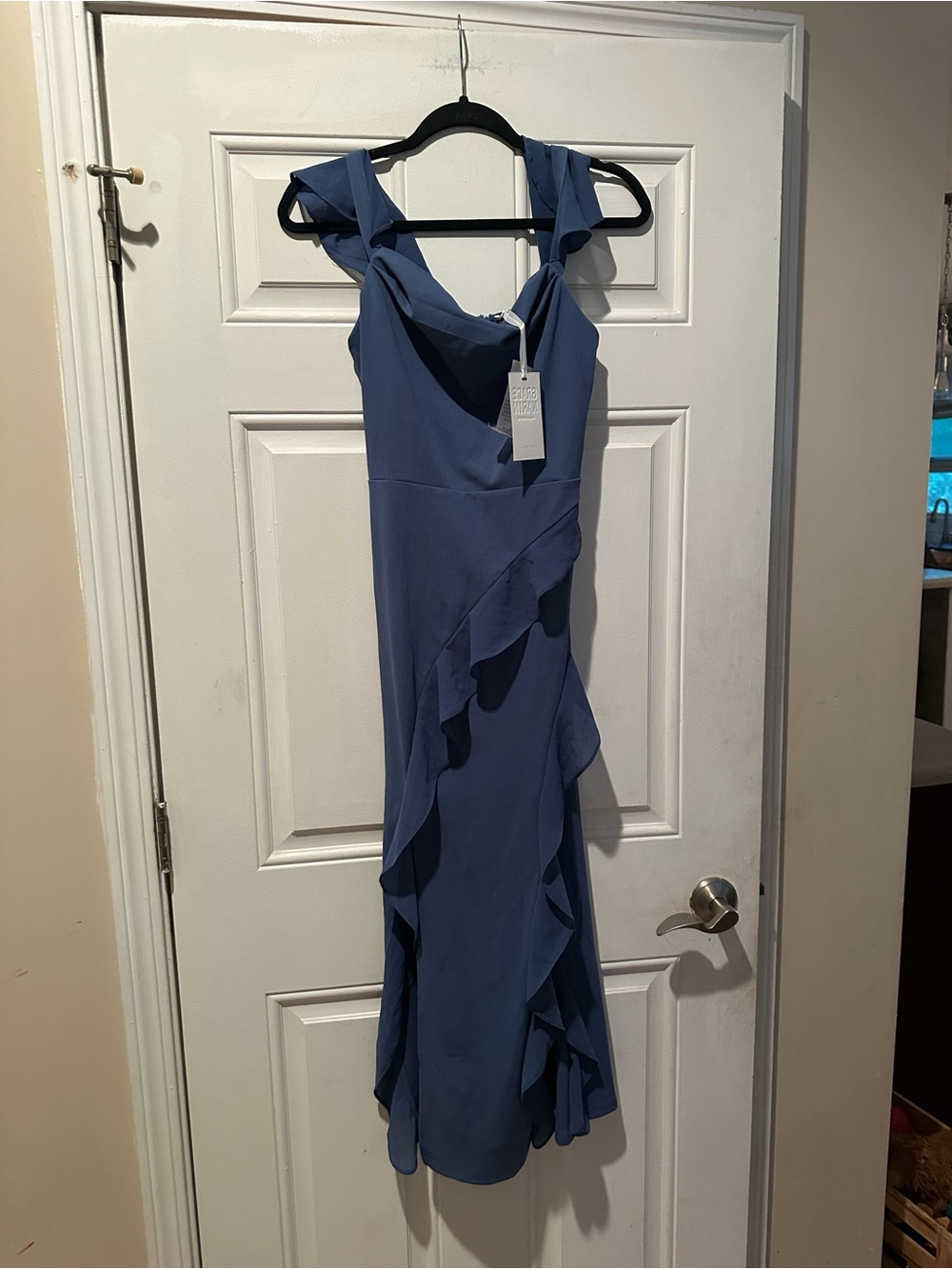 Grace Karin Blue Ruffle Maxi Dress New with tags-Beautiful!